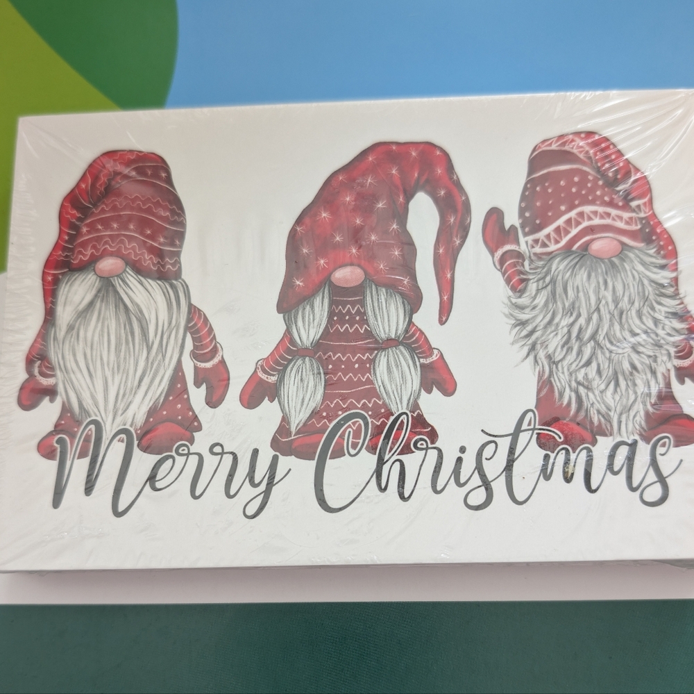 Christmas Gnome Postcards  48 Bulk  - Red & White Holiday Art